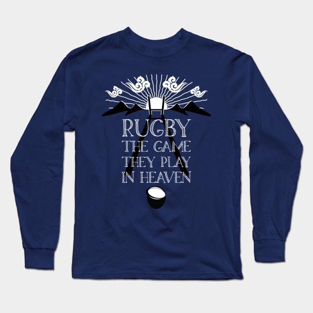 Rugby Game Played In Heaven 3 Long Sleeve T-Shirt by atomguy